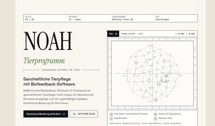 Vorschau NOAH Tierprogramm, Version Labor