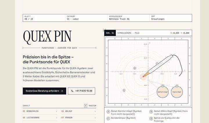 Vorschau QUEX PIN, Version Labor