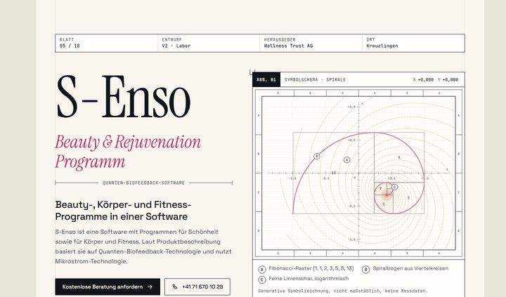 Vorschau S-Enso Beauty & Rejuvenation Programm, Version Labor